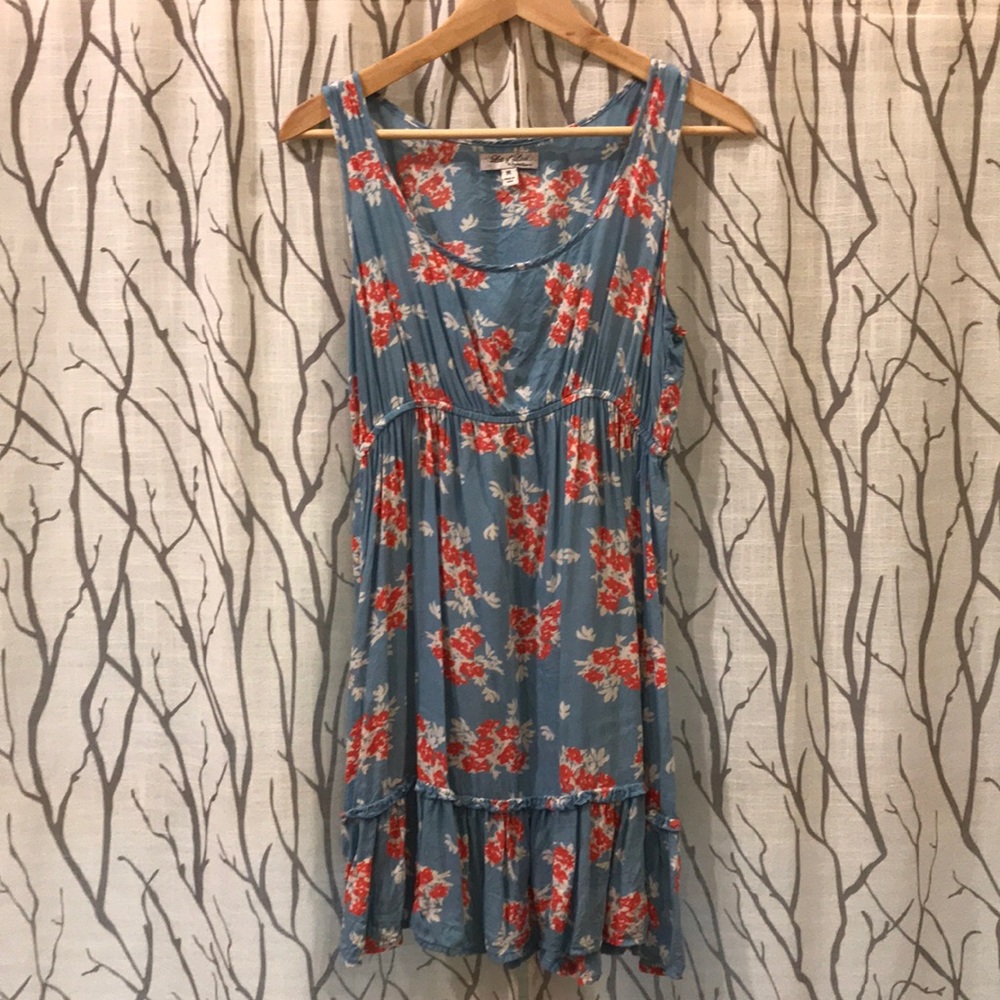 Lots of Love blue floral midi dress size Medium